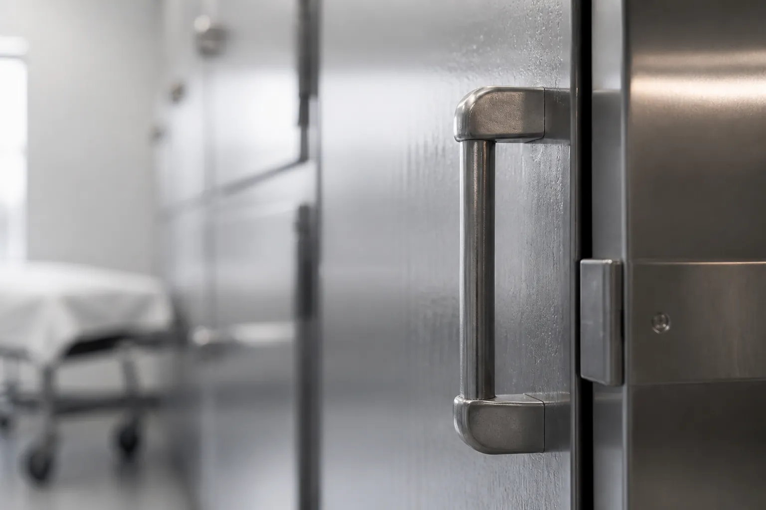 Chambre mortuaire avec case réfrigérée en funérarium