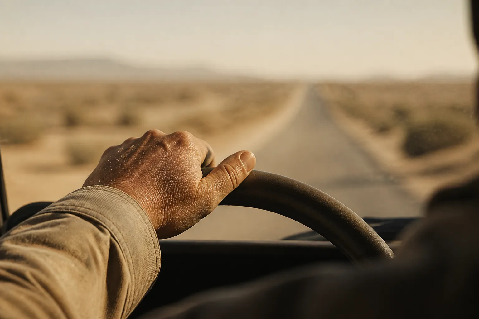 Route vers Béchar dans le sud-ouest algérien